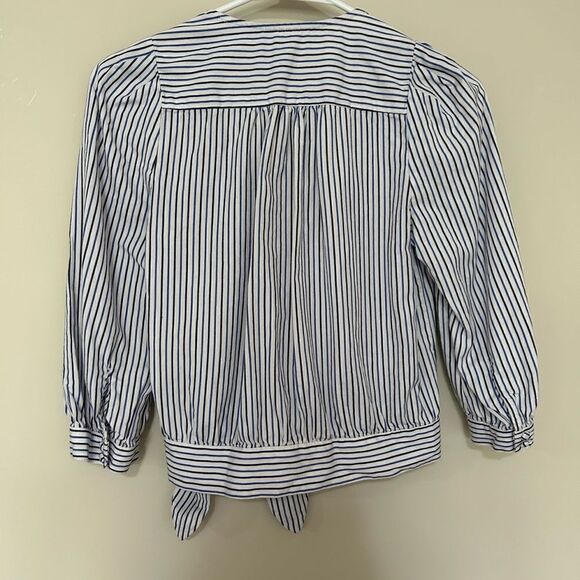 Madewell Striped Wrap Top - Picture 6 of 9